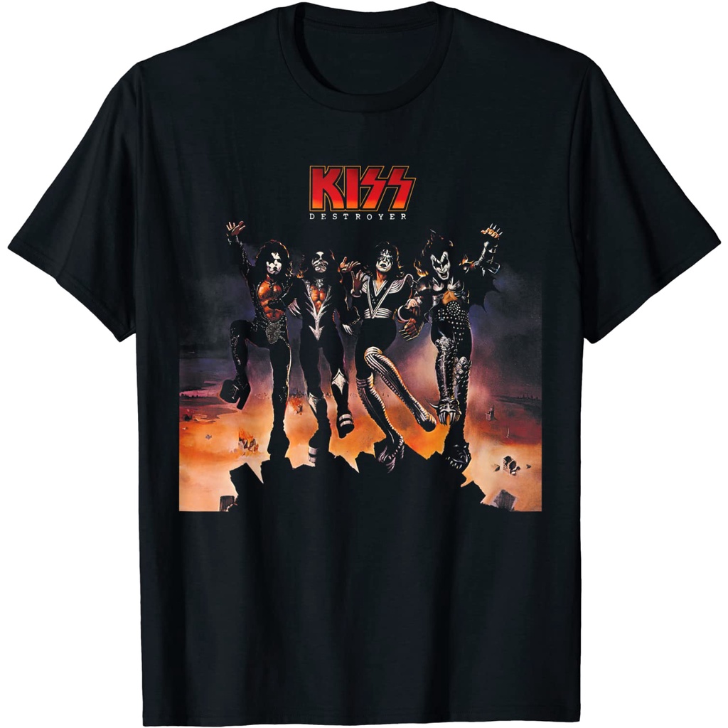 ย้อนยุคKiss เสื้อยืด ลาย Destroyer 1976S-5XL