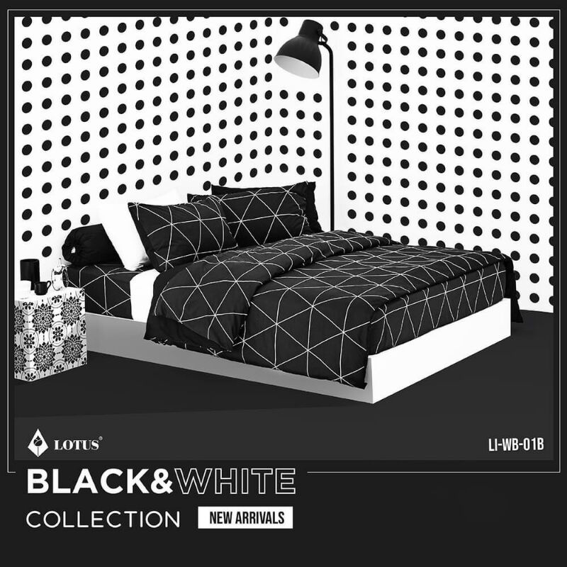 [ของแท้ 💯%] LI-BW-01B : เครื่องนอนโลตัส Lotus รุ่น BLACK&amp;WHITE | ผ้าปูที่นอน 3.5, 5, 6 ฟุต , ผ้านวม