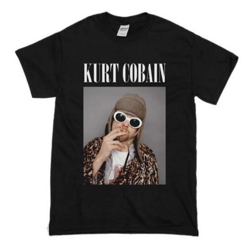 เสื้อยืด H&M HITAM | ขนาดใหญ่เกินไป | เสื้อยืด Kurt Cobain / Baju Kurt Cobain / เสื้อยืด Kurt Cobain