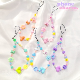 พร้อมส่ง💜 PASTEL Phone Charm สายคล้องโทรศัพท์ สายห้อยมือถือ สายฝอ สายเกาหลี