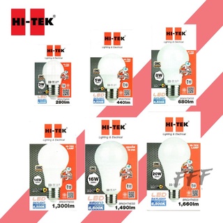 [HI-TEK] หลอดไฟ LED ขั้ว E27 มวยไทย ซีรี่ส์ 3W , 5W , 8W , 10W , 14W , 16W , 20W ยี่ห้อ HI-TEK