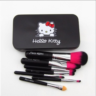 HappyThai ชุดแปรงแต่งหน้า Hello kitty เชต7ชิ้น มี2สีให้เลือก