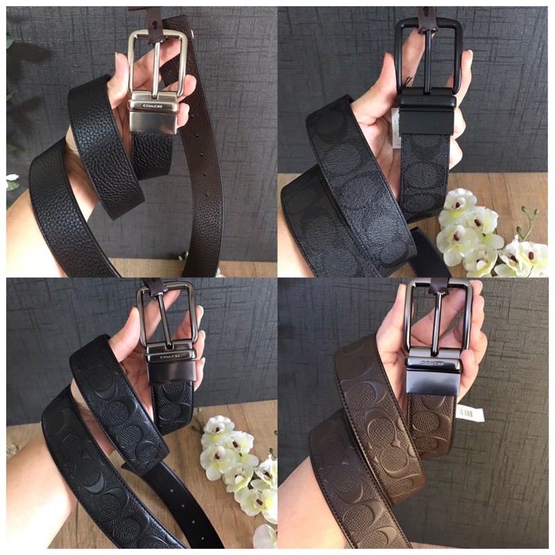 ✴️แท้ 💯% โค้ช Men Reversible Belt เข็มขัดเส้นใหญ่ ขนาด 1.5 นิ้ว
