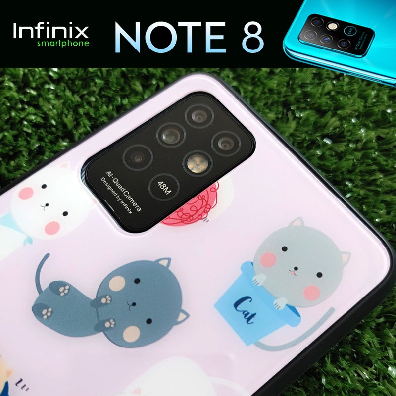 เคส ขอบยาง ลาย น้องแมวสุดน่ารัก สำหรับ Infinix Note 8 #8