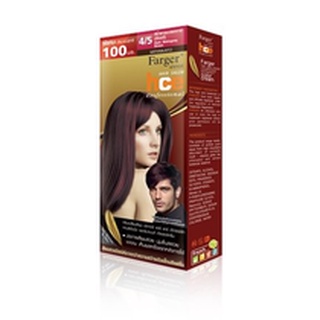 Farger ฟาร์เกอร์ ครีมเปลี่ยนสีผมแฟชั่น เบอร์ 4/5 Dark Mahogany Brown สีน้ำตาลมะฮอกกานี (สีเชอรี่)