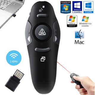 ปากกาเลเซอร์รีโมทไร้สาย 2 . 4 Ghz Usb Powerpoint Ppt