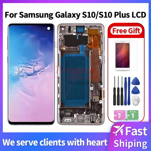สําหรับ Samsung Galaxy S8 Plus / S10 / S10 Plus LCD พร้อมกรอบหน้าจอสัมผัส