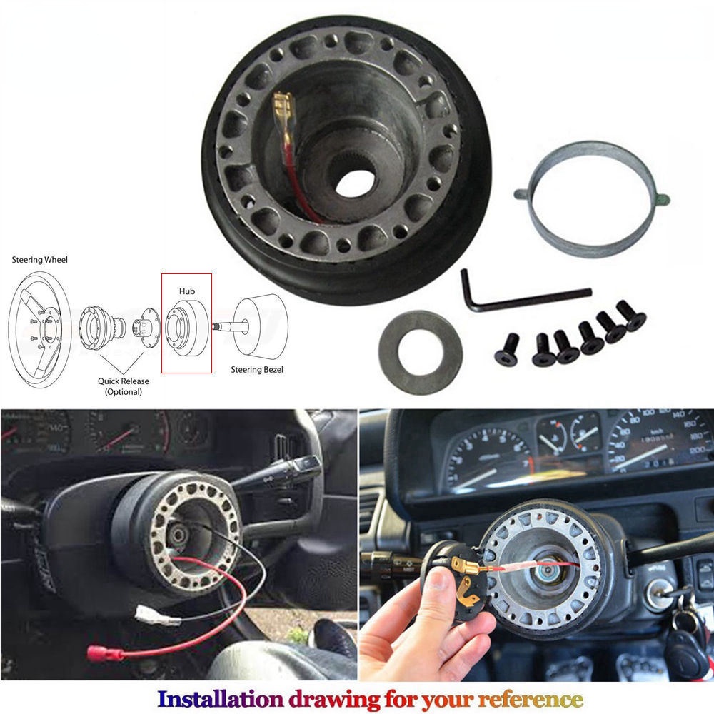 6 Bolt Hole Racing พวงมาลัย Hub Adapter Boss Kit สําหรับ VW GOLF MK3 MK2 CORRADO