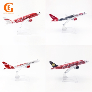 โมเดลเครื่องบินของเล่น 1/400 Air Asia A320 Airbus 320 Airline 2007 White Dragon Plane 16 ซม.