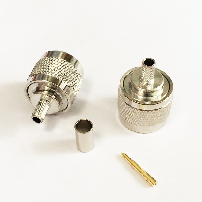 1 ชิ้น N ปลั๊กตัวผู้ RF Coax Connector Crimp RG58,RG142,RG400