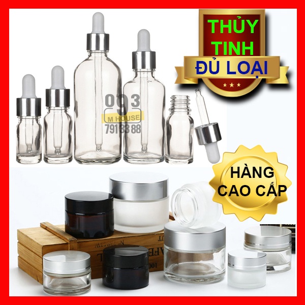 Combo 3 ขวดมินิพร้อมฝาปิดสําหรับแก้วเครื่องสําอางครีมเซรั่ม 5ml/10ml/15ml 5g/10g/15g