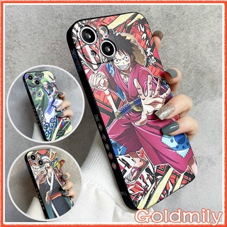 เคสไอโฟนลูฟี่ 🔥 เคสการ์ตูนลายแถบข้างขอบเหลี่ยม เคสซิลิโคนแบบนิ่มสำหรับ เคส Apple iPhone 13 Pro Max เคสไอโฟน6splus Xr เคส i8plus 12 XS 11 เคสi12 โปร X 7 8+ เคสไอโฟน7พลัส 6 เคสi11 xr SE2 2020 เคสไอโฟน13 เคสไอโฟน11 6s ONE PIECE Luffy &amp; Zoro &amp; Law Case