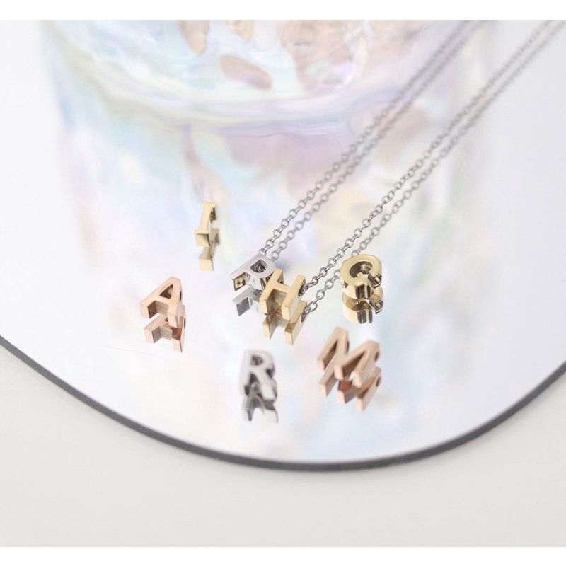 สร้อยคออักษร A-M งานสแตนเลส สร้อยคอ285