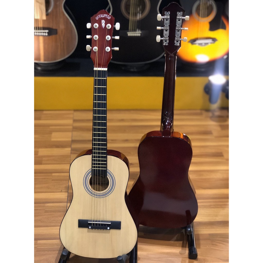 OverSpeed  ต้าร์โปร่ง 30 นิ้ว  ( สีไม้ ) พร้อมของแถม !!! ปิ๊ก + ที่เก็บปิ๊ก