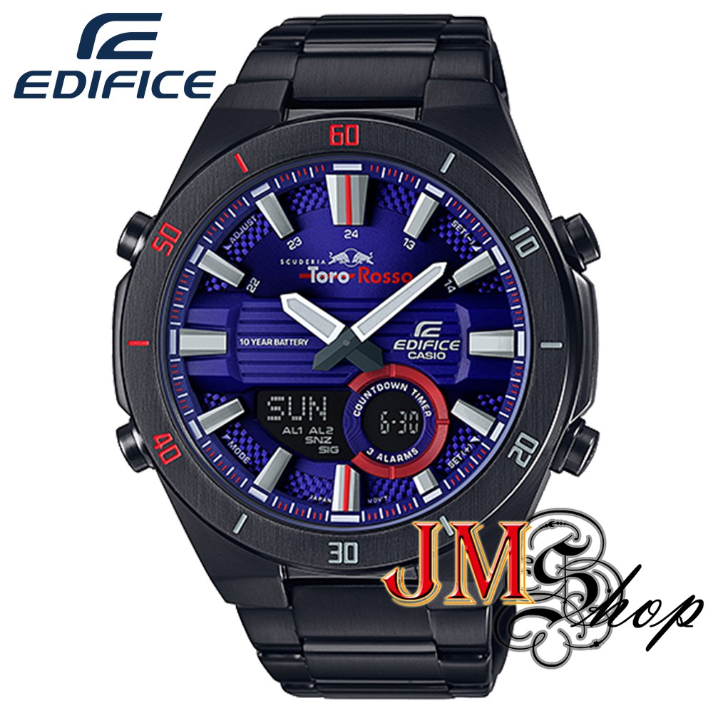Casio Edifice Limited Edition นาฬิกาข้อมือผู้ชาย สายสแตนเลสสีรมดำ รุ่น ERA-110TR-2ADR (สีรมดำ)