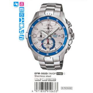 Casio EDIFICE แท้ 100%  ADVANCED MARINE LINE รุ่น EFM-502D-7AVDF นาฬิกาผู้ชาย