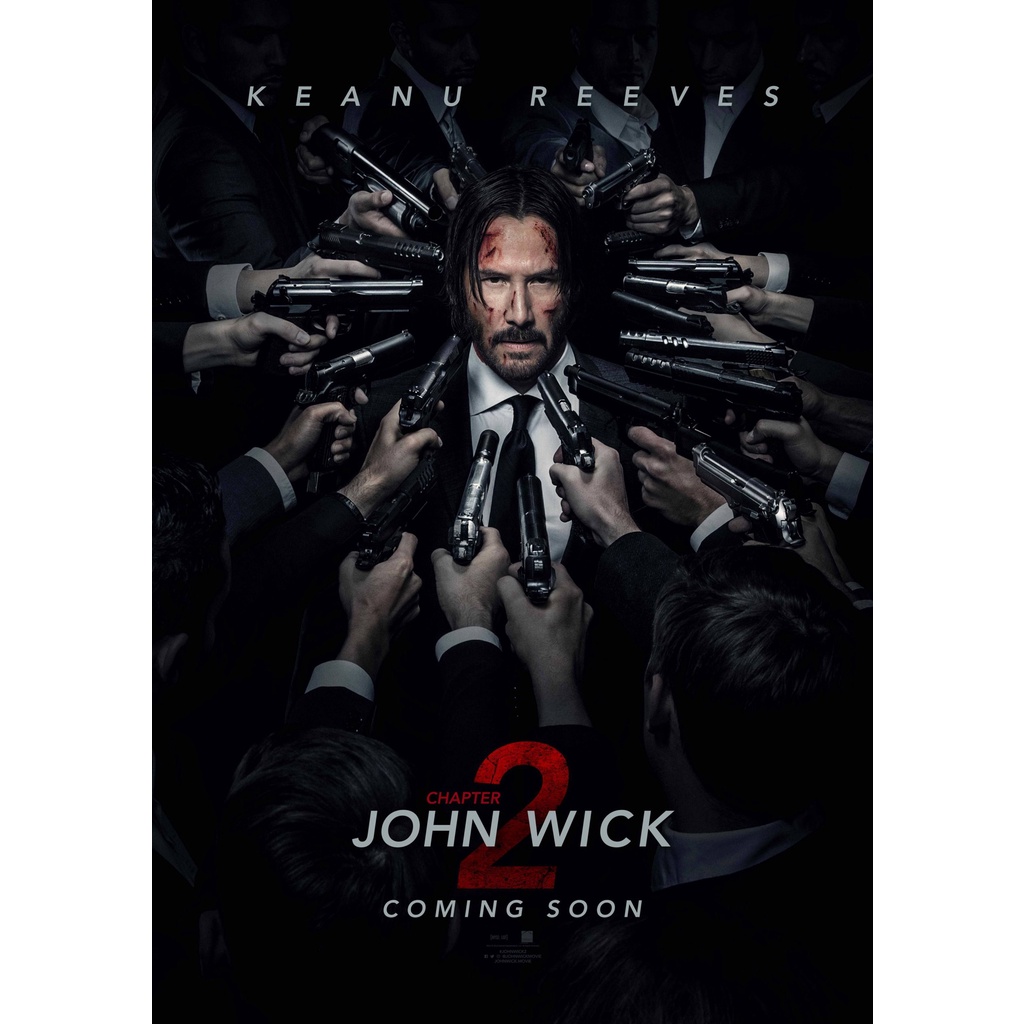 โปสเตอร์หนัง John Wick แรงกว่านรก Keanu Reeves คีอานูรีฟ Movie Poster ภาพติดผนัง ตกแต่งบ้าน รูปติดห้