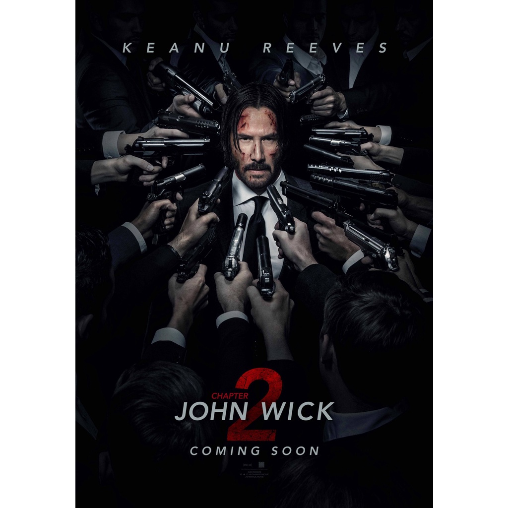 โปสเตอร์หนัง John Wick แรงกว่านรก Keanu Reeves คีอานูรีฟ Movie Poster ภาพติดผนัง ตกแต่งบ้าน รูปติดห้