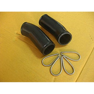 HONDA CB72 CB77 AIR CLEANER FILTER RUBBER TUBE SET PAIR&amp;BAND "JAPAN MADE" / ยางท่ออากาศ #ท่ออากาศเซ็ทคู่ HONDA CB72 CB77