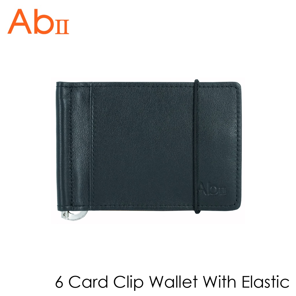[Albedo] 6 Card Clip Wallet With Elastic กระเป๋าสตางค์/กระเป๋าเงิน/กระเป๋าใส่บัตร ยี่ห้อ AbII - A2EP00899
