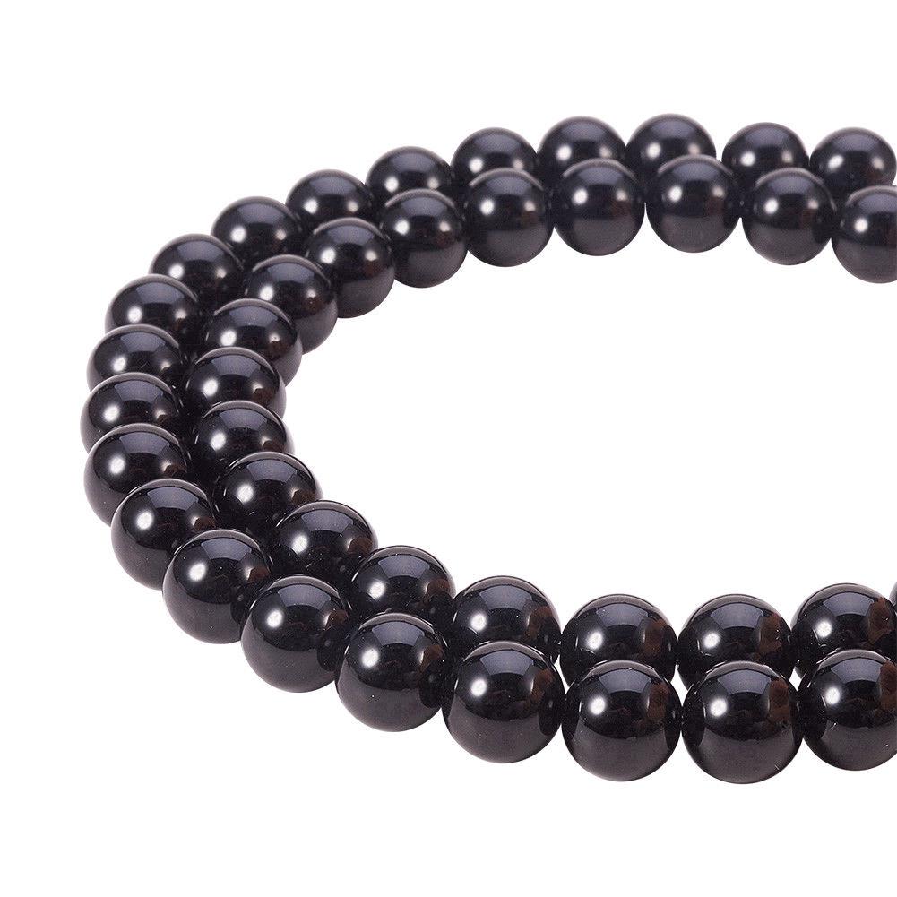 1 Strand Natural Rose Quartz Obsidian Beads Strands Round 8mm Hole: 1mm