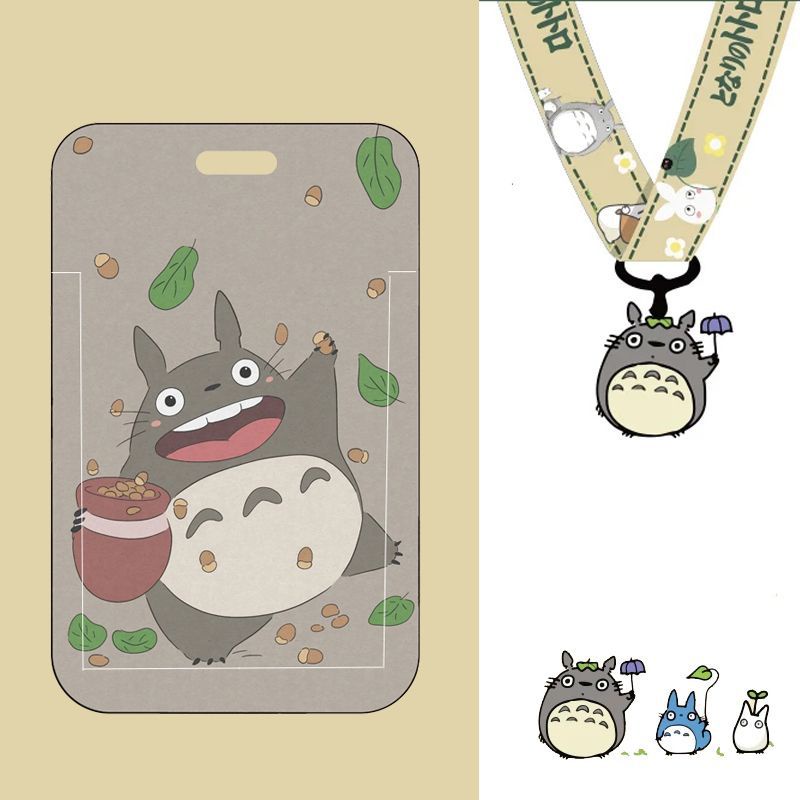 กระเป๋าใส่บัตรประจําตัวประชาชน ลายการ์ตูน My Neighbor Totoro พร้อมสายคล้อง