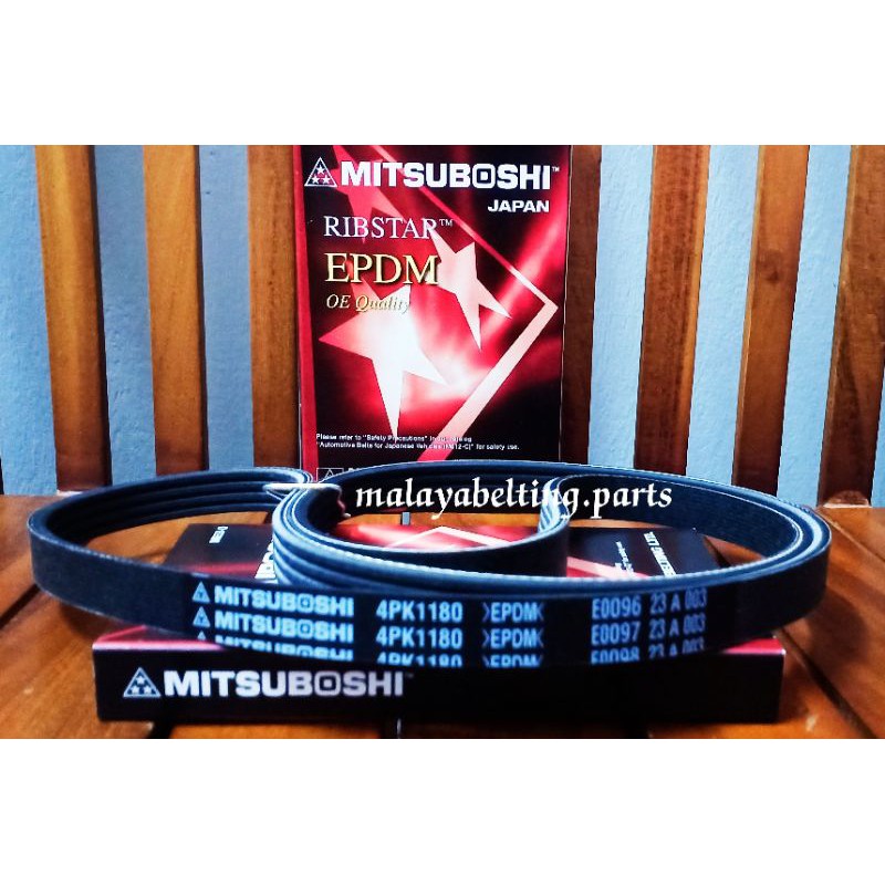 PERODUA MYVI 1.5 G3 / MYVI ICON 1.5 D20N ( 2017 ) FAN BELT ( 4PK1180 ) MITSUBOSHI