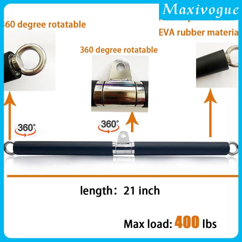 [Maxivogue] Fitness LAT Pulldown Bar Rope LAT Bar เหมาะสําหรับแขนหลัง