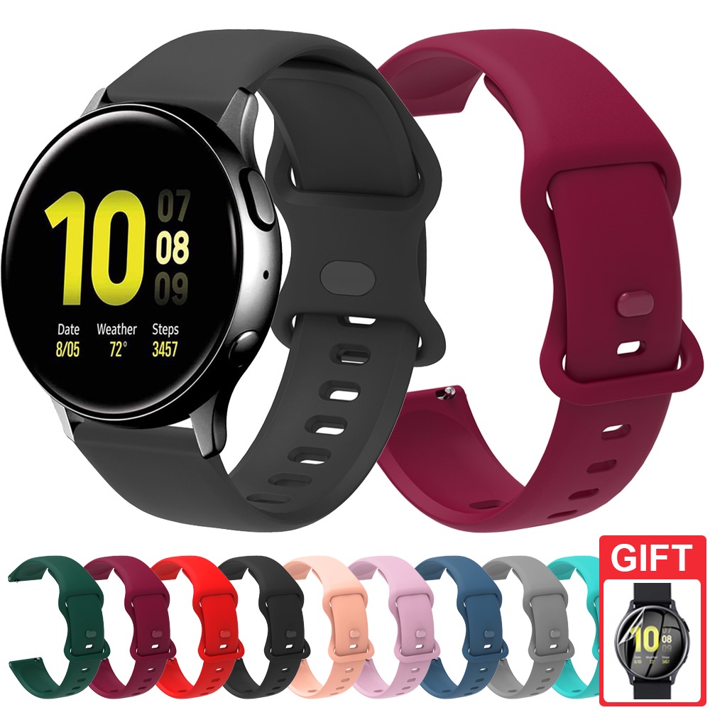 สายนาฬิกาข้อมือซิลิโคน แบบเปลี่ยน สําหรับ Galaxy Watch Active 2 40mm 44mm