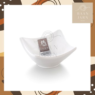 ถ้วยซอส ทรงดอกไม้ ใส่เครื่องเคียง เมลามีน สีขาว สวย เกรดเอ ราคาถูก white bowl (341)