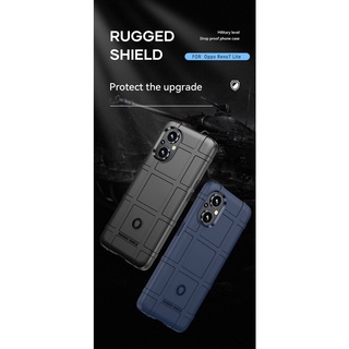 Rugged SHIELD เคสโทรศัพท์ซิลิโคน TPU แบบนิ่ม ผิวด้าน กันกระแทก ป้องกันเลนส์กล้อง สําหรับ OPPO Reno7 Lite Reno 7 Lite