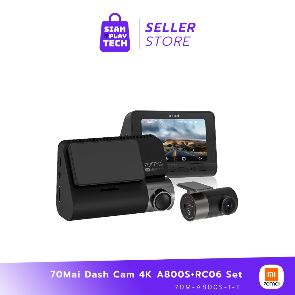 70mai Dash Cam 4K A800s+RC06 Set กล้องติดรถยนต์คุณภาพ อันดับ 1