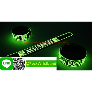 AUGUST BURNS RED ขายริสแบนด์เรืองแสง  ABR251GA Wristband สายรัดข้อมือวงร็อค