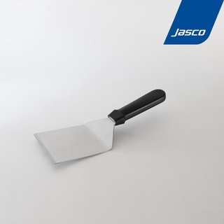 Jasco ที่พลิกอาหารสแตนเลส ด้ามพลาสติกสีดำ ก11 x ย10 ซม Griddle Scraper 30119
