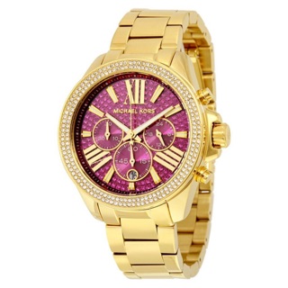 Michael Kors  MK6290 Wren Fuchsia Crystal Pave Gold-tone Stainless Steel Ladies Watch