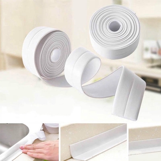 Widened self-adhesive sink waterproof tape kitchen bathroom shower toilet sealant white/bean powder/blue etc.