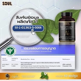 (1 กระปุก) ส่งด่วน ของแท้ อาหารเสริมพลูคาว ลดอักเสบ ไอ ผื่น คัน ภูมิแพ้ ผิวหนัง โซลพลูคาวเบต้ากลูแคน