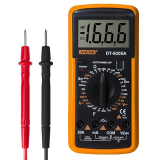 【COD】 DT-9205A มือถือมัลติมิเตอร์แบบดิจิตอล AC / DC โวลต์แอมป์ OHM ความจุ HZ Tester