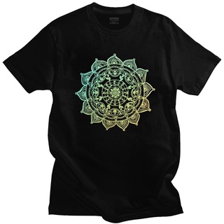 เสื้อเด็กหญิง - 2022 ผู้ชายเสื้อยืดแฟชั่นพุทธศาสนา Mandala เสื้อยืด 100% ดอกไม้เรขาคณิตของชีวิตทีท็