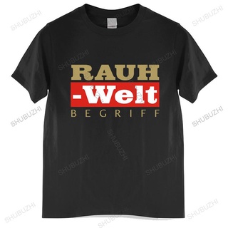 เสื้อยืดผ้าฝ้ายพรีเมี่ยม เสื้อยืด คอกลม พิมพ์ลายโลโก้ Copy of Minty Mint RWB Rauh Welt Begriff สีดํา สําหรับผู้ชาย