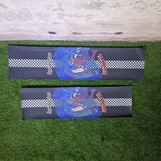 [0303] กระดาษทราย surf skate grip tape กว้าง 26cm x 90, 110cm เล่นเท้าเปล่าได้ ลายสกรีนไม่คม