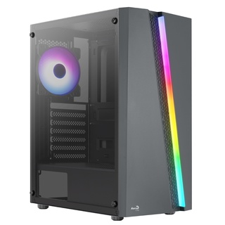 Aerocool Blade G-BK-v1 RGB Tempered Glass Mid tower ATX case (120mm White Fan X3 Front,120mm RGB Fan x 1 Rear)