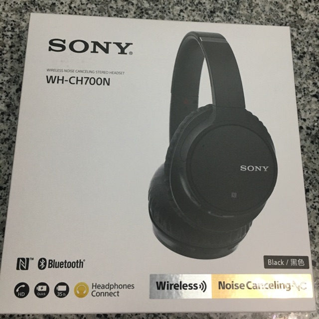 หูฟังไร้สาย Sony WH-CH700N แบบครอบหูสีดำ