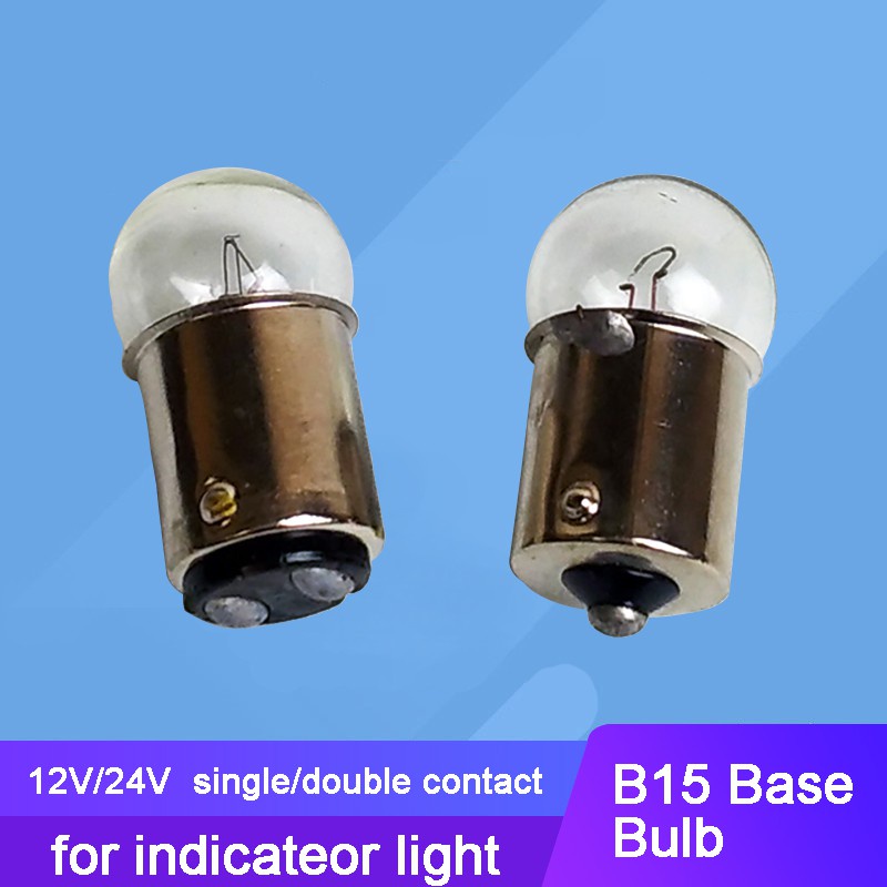 10pcs B15 6V 12V 15V 24V 30V 36V Single Double Contact Mini หลอดไฟสําหรับไฟแสดงสถานะ