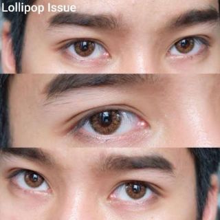 💟 Lollipop Issue  brown gray Contactlens บิ๊กอาย คอนแทคเลนส์ ราคาถูก แถมตลับฟรี