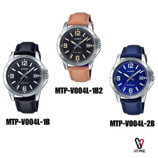 นาฬิกา CASIO สายหนังสำหรับผู้ชาย รุ่น MTP-V004L-1B//MTP-V004L-1B2//MTP-V004L-2B