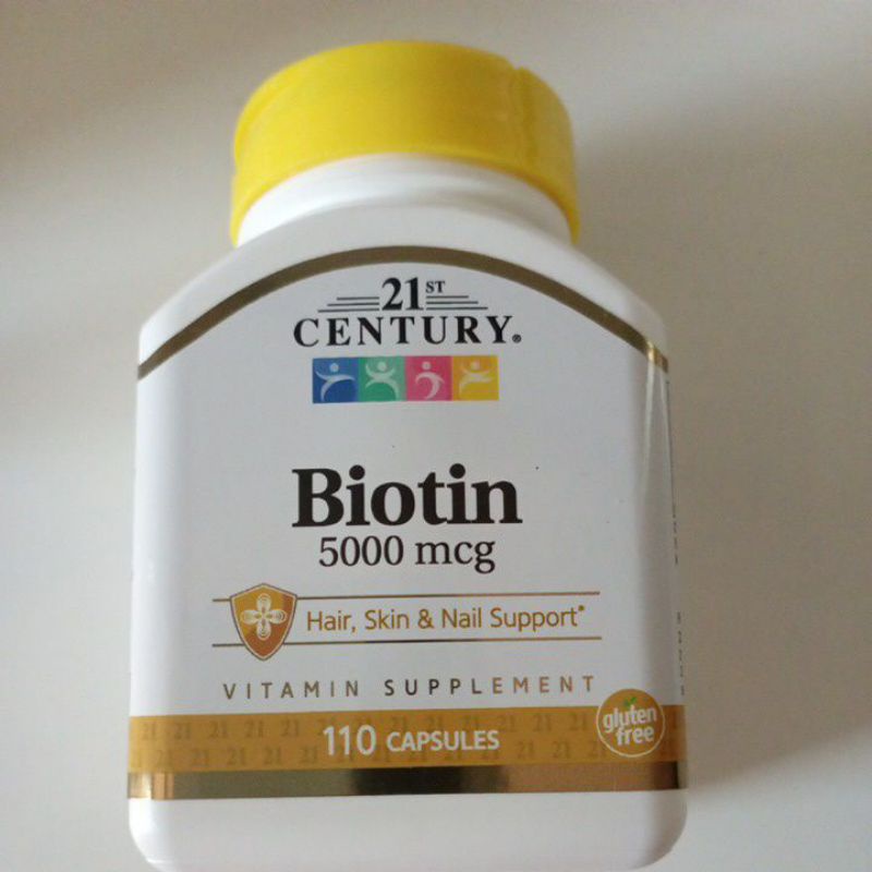 ไบโอติน Biotin 5000 mcg 110เม็ด ของ 21st Century