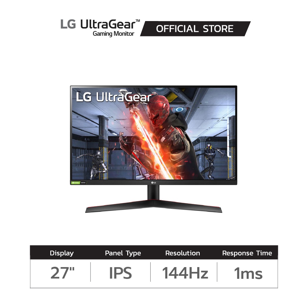 LG UltraGear™ Monitor 27GN800-B | 27" QHD | IPS | 1ms | 144Hz (จอคอมพิวเตอร์)
