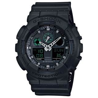 Casio G-Shock นาฬิกาข้อมือผู้ชาย สีดำ สายเรซิ่น รุ่น GA-100MB-1ADR