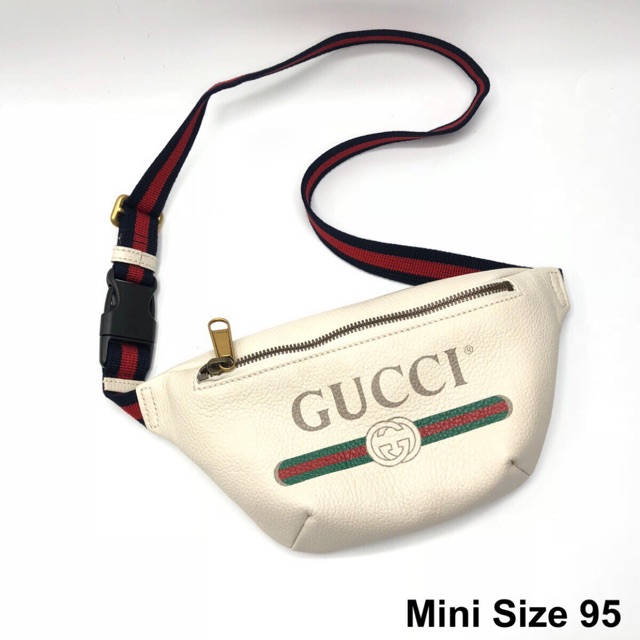 Gucci Leather Print Belt Bag Mini Size 95